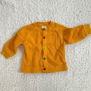 Hannah Andersson Yellow Terry Knit Button Down Sweater / Toddler Button Cardigan